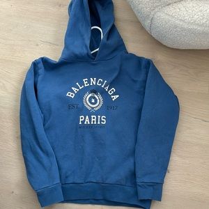 Balenciaga blue hoodie kids size 10